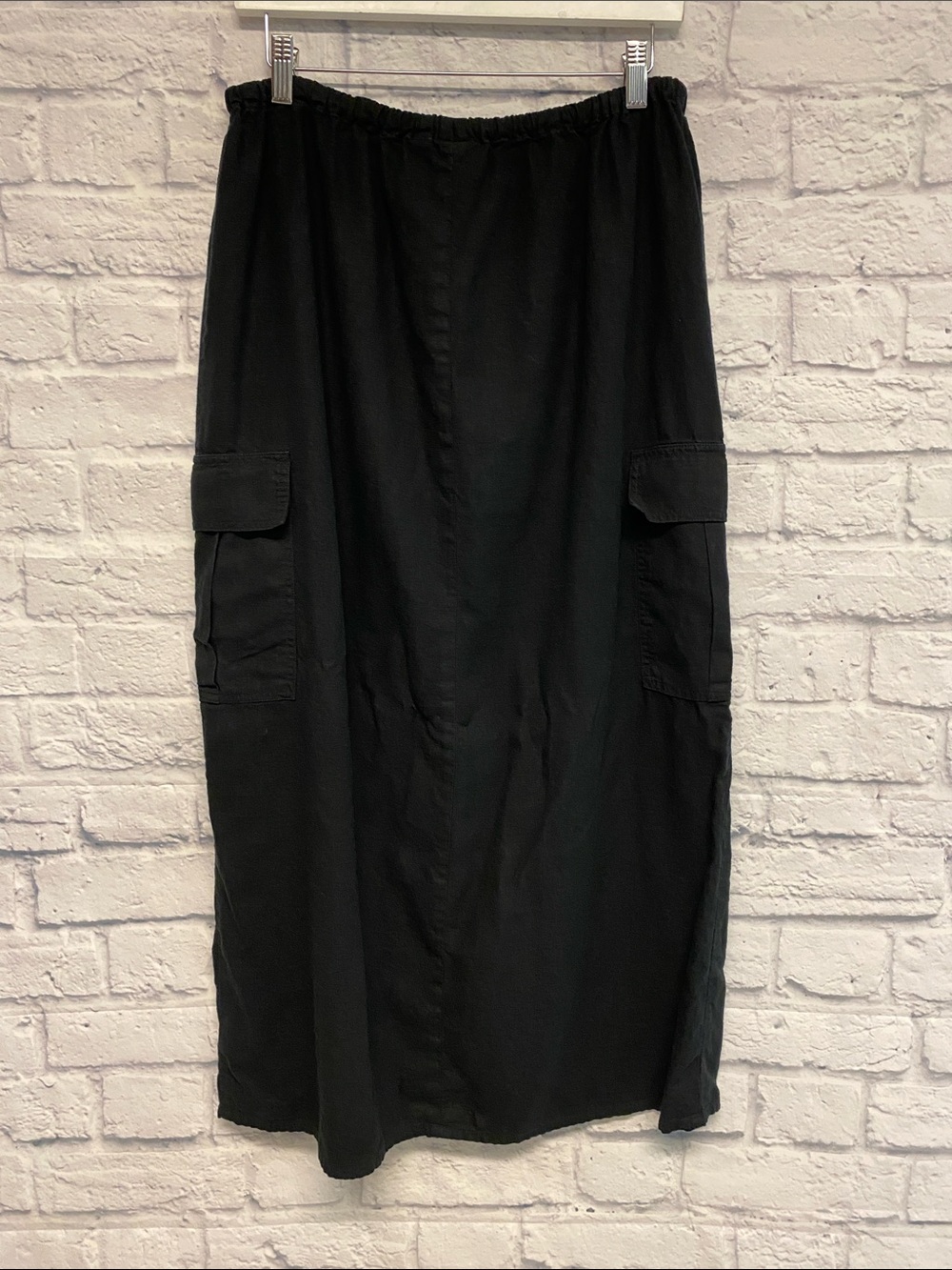 GAP Linen Blend Maxi Skirt with Cargo Pockets and Front Slit Size Large Tall - Picture 4 of 6